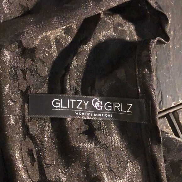 Glitzy Girlz Satin look cheetah print camisole size large - Picture 5 of 6